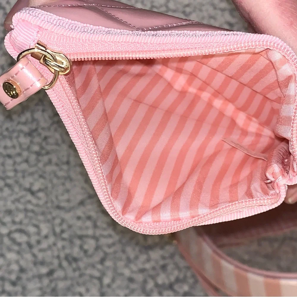 VICTORIA’S SECRET Signature Pink Striped 3-PC Cosmetic Travel Set LG MED SM